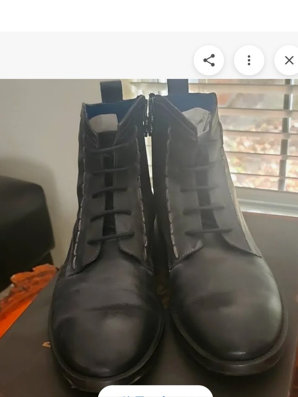 Mark Nason Men's Black Lace-Up Leather Boots